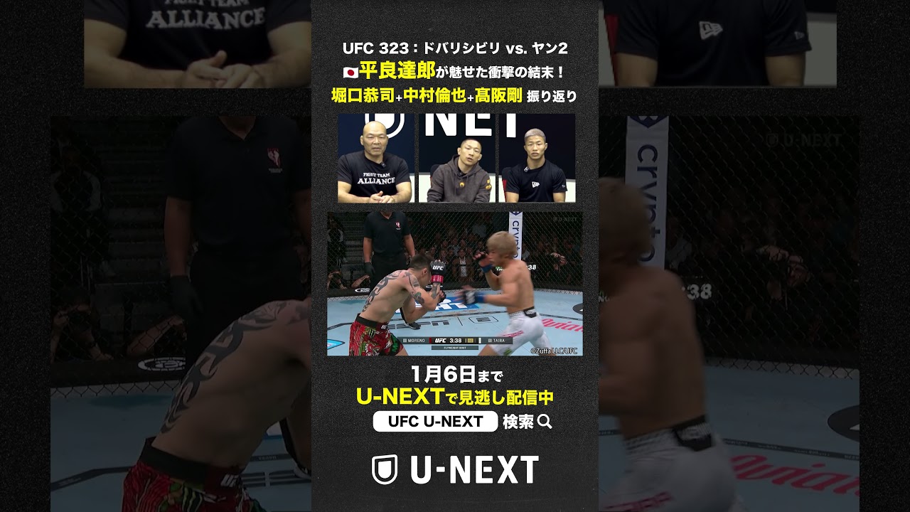【平良達郎🇯🇵激勝！】堀口恭司＋中村倫也＋髙阪剛が即時振り返り！ #UFC323 #平良達郎