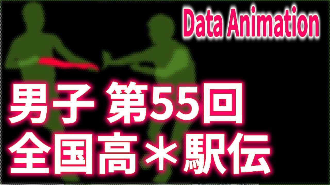 男子第55回全国高＊駅伝【720p】【データアニメーション】Boys' 55th All-Japan High Schoo* Ekiden【60x speed 60fps】