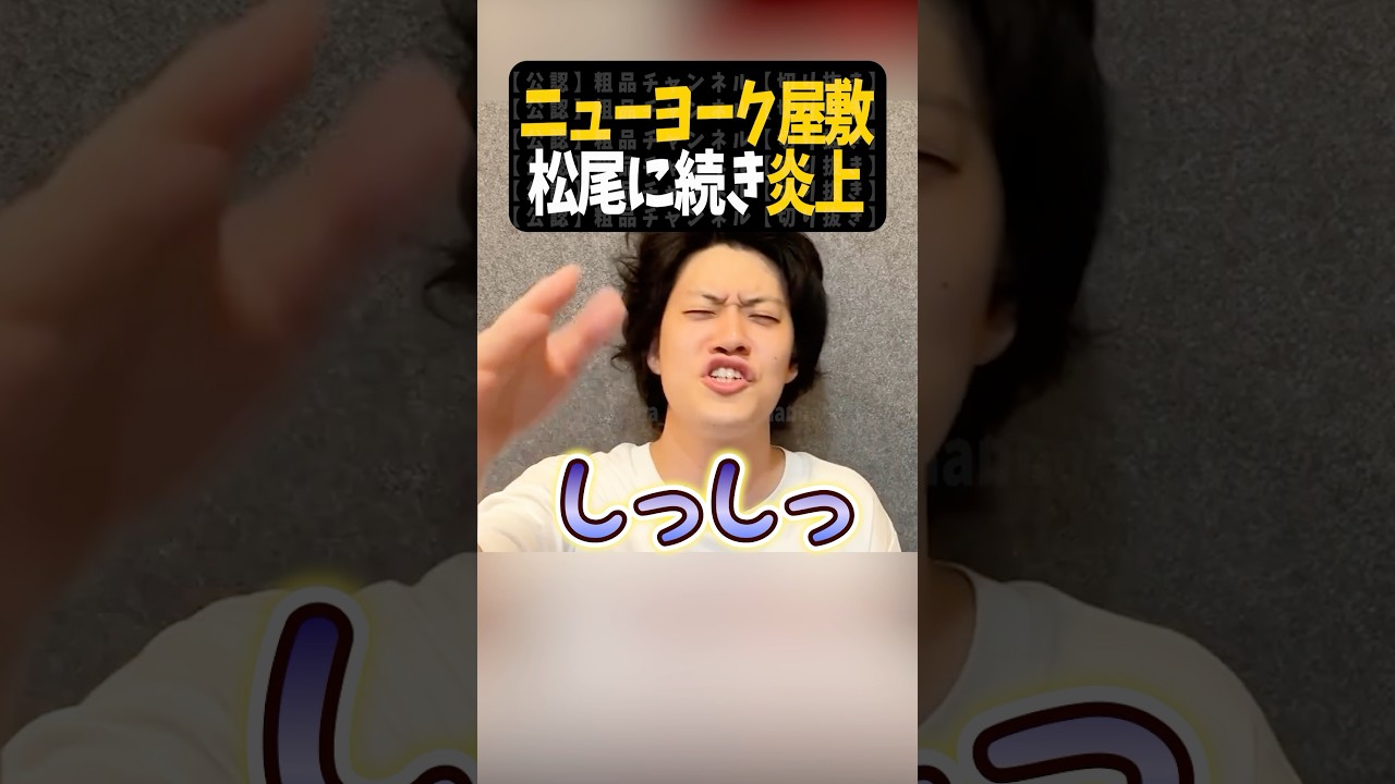 ニューヨーク屋敷も炎上〜チョコプラ松尾に続く【粗品切り抜き】#shorts #粗品 #粗品切り抜き #1人賛否