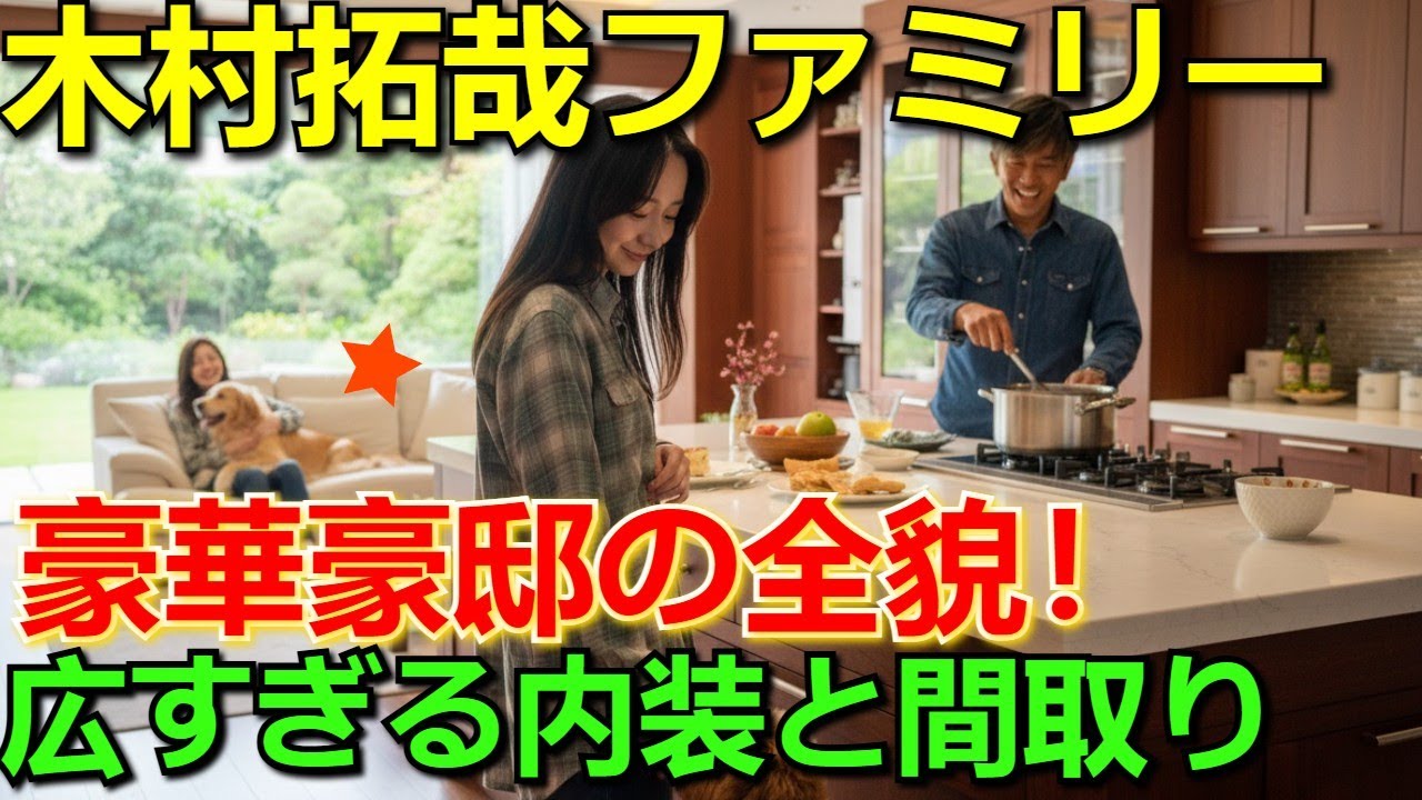 【速報】木村拓哉＆工藤静香ファミリーが住む「コンクリ×木」の豪華豪邸を徹底解説！広すぎる内装と驚きの間取り【住居公開】