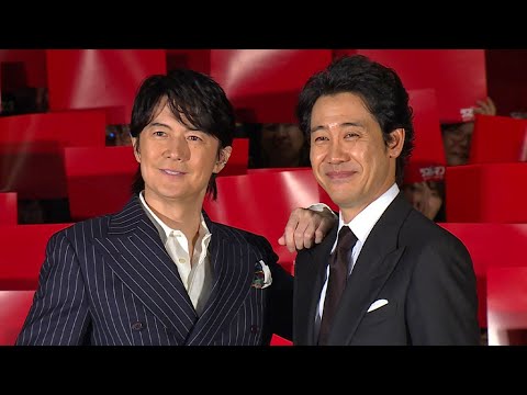 福山雅治＆大泉洋、最強バディが二人で登場！　永瀬廉のモノマネ対決!?　「木星 feat. 稲葉浩志」制作秘話も、「映画ラストマン -FIRST LOVE-」初日舞台あいさつ