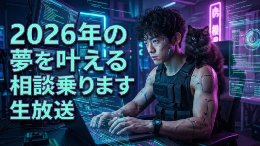 2026年の夢を叶える相談乗ります「すぐ消す」生放送