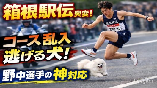 箱根駅伝3区で犬が乱入！野中選手の驚異の対応に感動