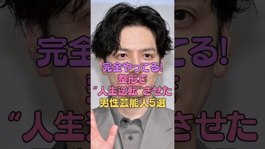 ㊗️5万再生㊗️完全やってる！整形で人生逆転させた男性芸能人5選 #芸能人 #男性芸能人 #整形 #ビフォーアフター #ジャニーズ #整形疑惑 #昔の顔 #比較 #イケメン #俳優 #美容整形