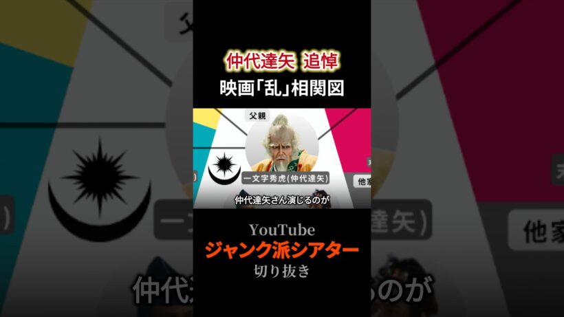 【仲代達矢追悼】黒澤監督の映画芸術の到達点『乱』人物相関図で解説！ #黒澤明 #相関図 #shorts