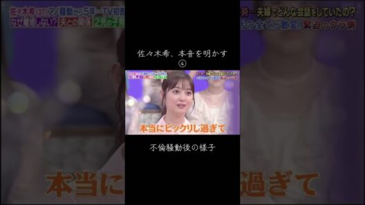 アノ騒動の裏側について #佐々木希 #渡部建 #shorts