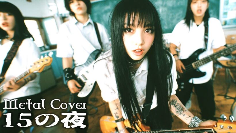 尾崎豊 "15の夜"🎸放課後の軽音部でメタルカバーしてみた | Japanese After School Metal Band ver. | AI Covers J-POP