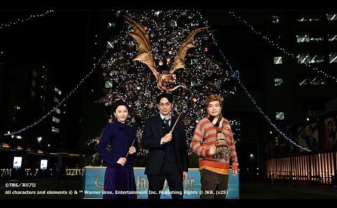 松井玲奈、ライス関町に鋭いアドバイス（「ハリー・ポッターツリー」～Chosen by the Goblet～点灯式／平岡祐太 松井玲奈 関町知弘）