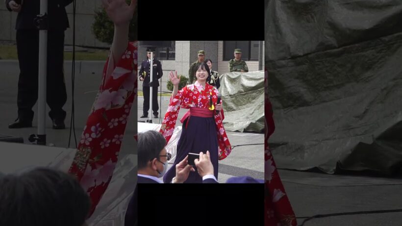 「激! 帝国華撃団」歌：濱野萌々子 2　指揮：高橋 克典　　陸上自衛隊　中部方面音楽隊　伊丹基地祭　萌々子ミックス  #shorts