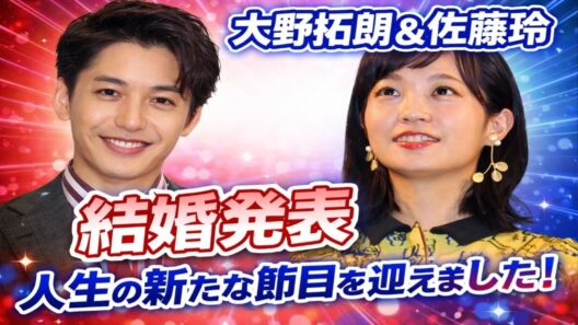 💍✨【電撃結婚】大野拓朗＆佐藤玲が夫婦に！😳🔥「人生の新章へ」直筆メッセージに感動必至💖🎉