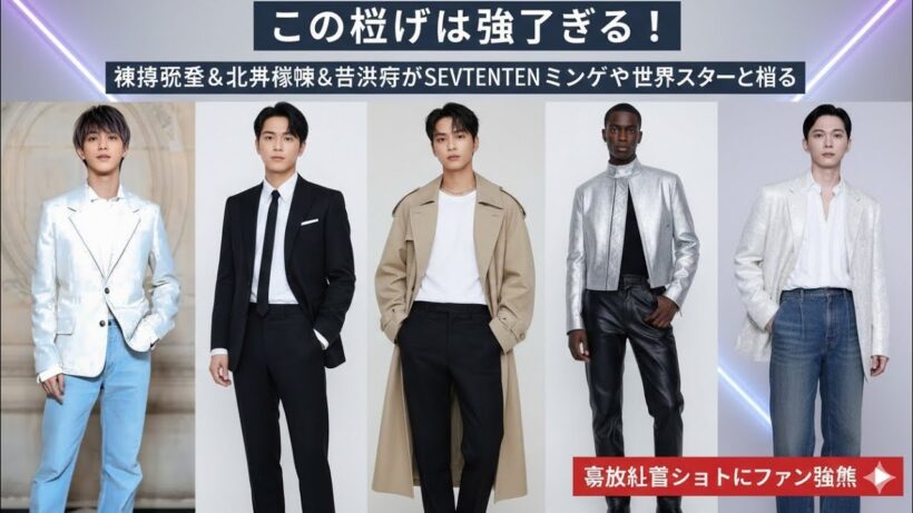 「この並びは強すぎる！」横浜流星＆北村匠海＆吉沢亮がSEVENTEENミンギュや世界のスターと並ぶ豪華集合ショットにファン騒然. ENTERTAINMENT