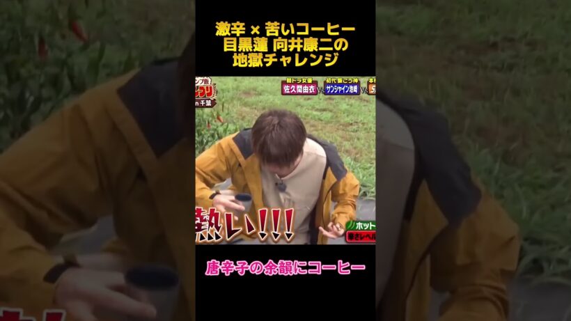 激辛 × 苦いコーヒー目黒蓮 向井康二の地獄チャレンジ#目黒蓮 #向井康二  #面白集#fyp #shorts #お笑い