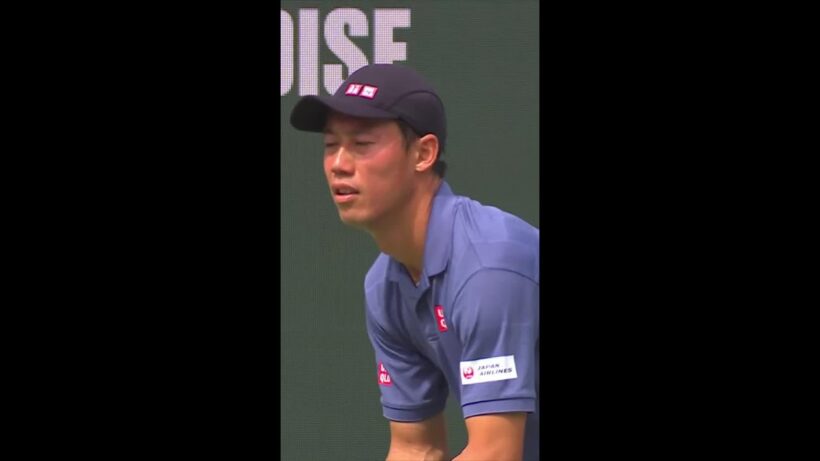 【激しい打ち合い】最後はオープンコートにフォアを叩き込む！/錦織圭 vs J.ムナル