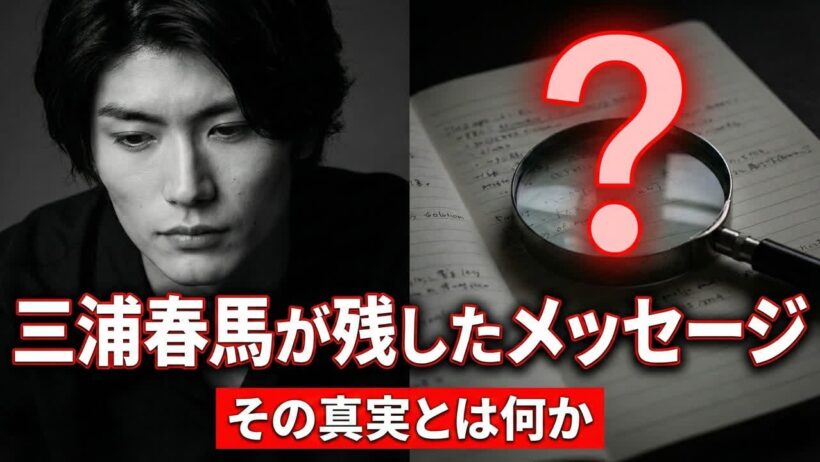 三浦春馬が残したメッセージ――その真実とは何か