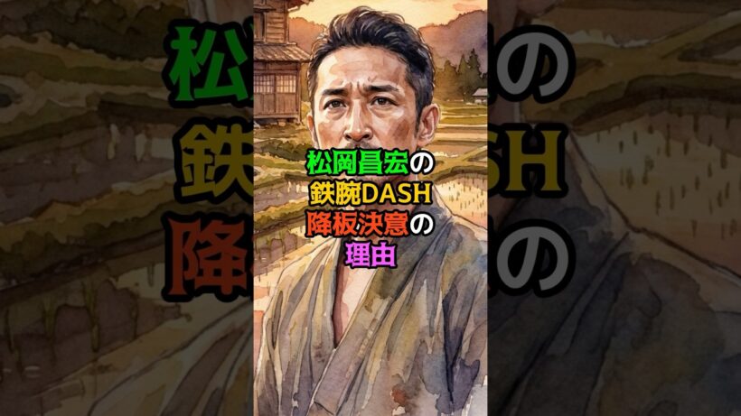 松岡昌宏の鉄腕DASH降板決意の理由