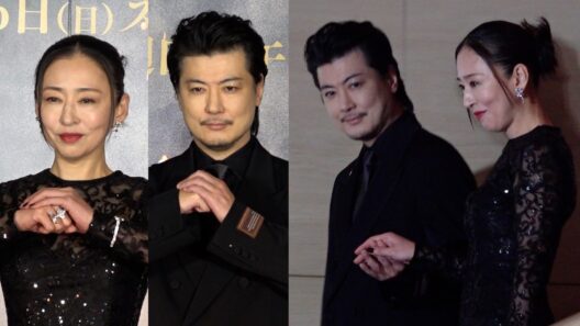 美しすぎる‥  松雪泰子、玉山鉄二のエスコートで登場　連続ドラマ『北方謙三 水滸伝』ジャパンプレミア