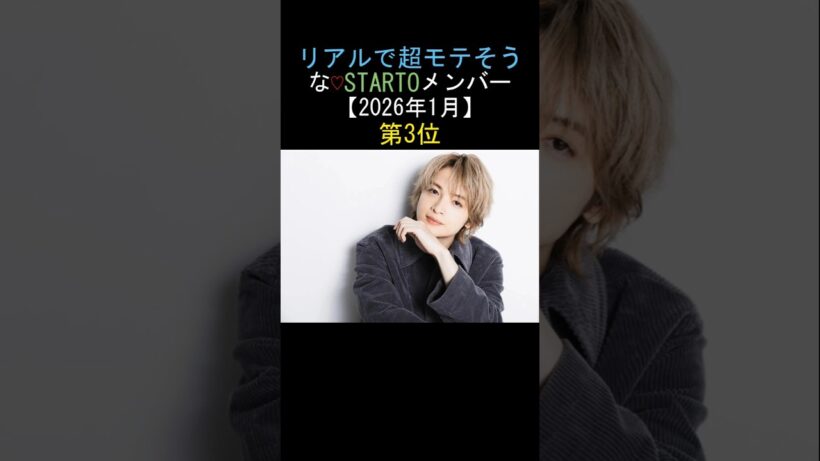 リアルで超モテそう な♡STARTOメンバー 【2026年1月】 第3位玉森裕太 Kis-My-Ft2