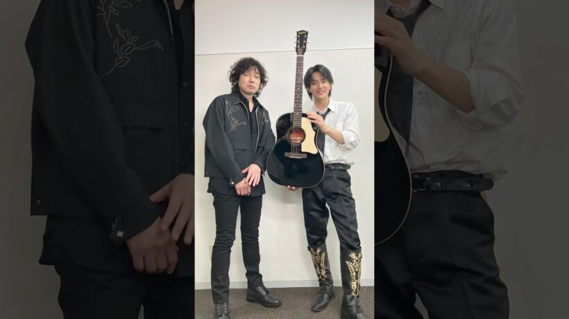 #佐野勇斗 さんへギターをプレゼントしました🎸✨ #斉藤和義