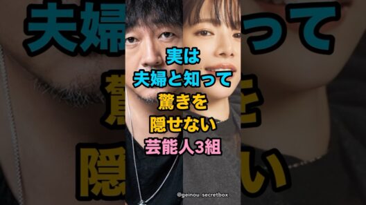 実は夫婦と知って驚きを隠せない芸能人3組　#芸能人 #雑学 #shorts  #桜井ユキ #大森南朋
