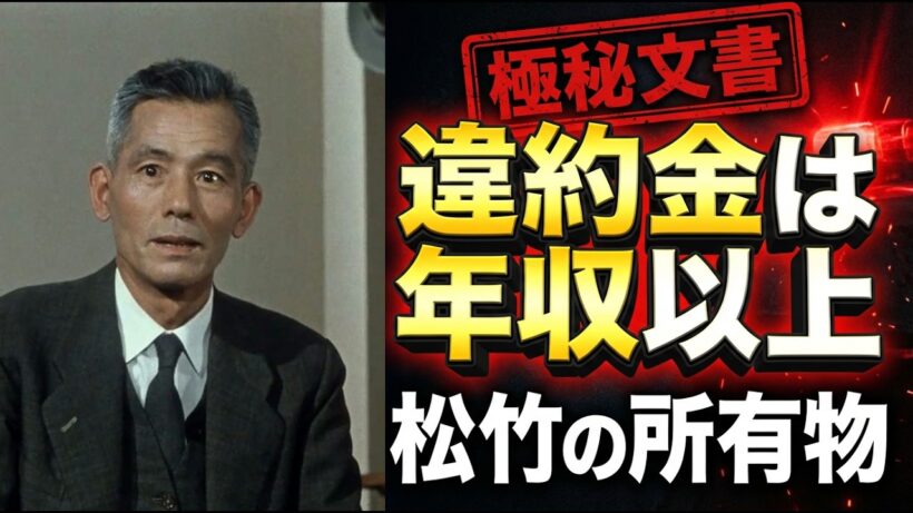 松竹の極秘文書：笠智衆の人生を奪った「60年奴隷契約」の罠