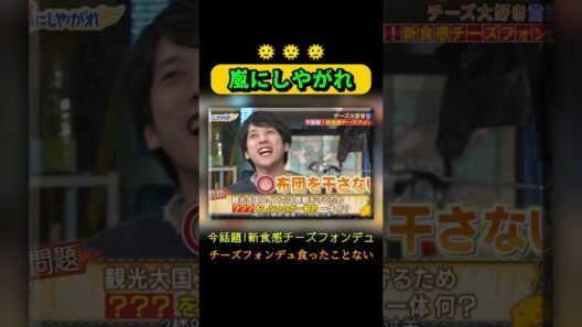 チーズフォンデュ食ったことない🥘  #嵐にしやがれ #嵐#大野智 #相葉雅紀 #松本潤 #櫻井翔 #二宮和也 #嵐にしやがれ #デスマッチ #吉村崇 #面白集