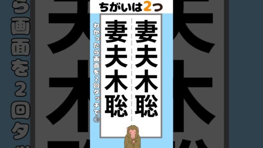 【脳トレ】妻夫木聡さんの名前2か所【間違い探し】#脳トレ #間違い探し