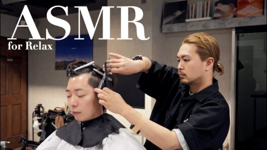 💈 【ASMR】 成田凌風の"かき上げスタイル"｜ハサミだけで仕上げる自然な刈り上げ #016