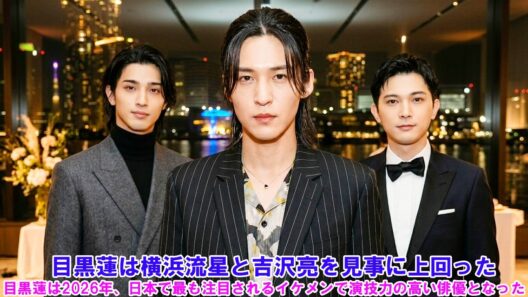 目黒蓮は横浜流星と吉沢亮を見事に上回った！目黒蓮は2026年、日本で最も注目されるイケメンで演技力の高い俳優となった！