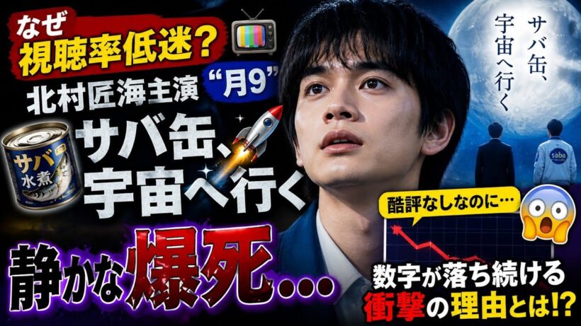🔥📺【なぜ視聴率低迷？】北村匠海主演“月9”『サバ缶、宇宙へ行く』が静かな爆死…😱💥酷評なしでも数字が落ち続ける衝撃の理由とは⁉️🚀📉