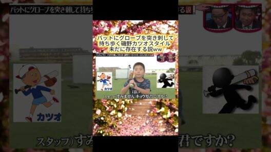 バットにグローブを突き刺して持ち歩く磯野カツオスタイル 未だに存在する説#水曜日のダウンタウン#検証動画#検証#検証系#説検証#浜田雅功#松本人志 #shorts #funny #お笑い#面白集