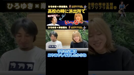 高校の時に派出所に親が迎えに来て～【ひろゆき×岸谷五郎】そうなりたかったっす～！ #ひろゆき #切り抜き #岸谷蘭丸 #岸谷五郎 #岸谷香 #奥井香 #プリプリ #hiroyuki #shorts