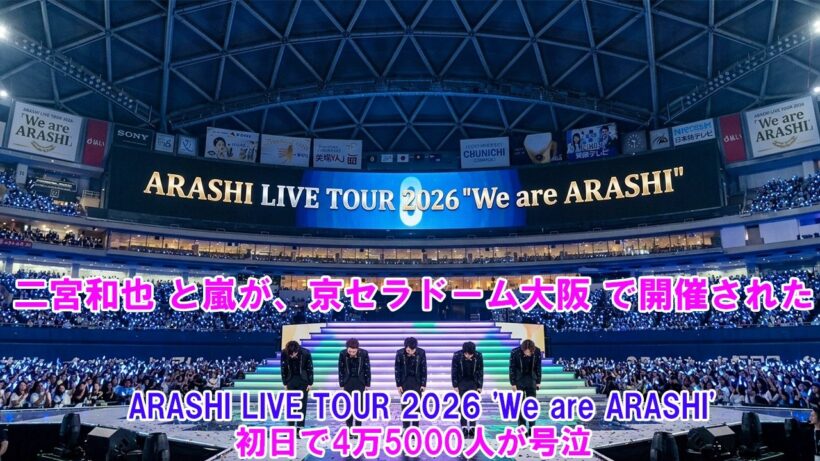 二宮和也 と嵐が、京セラドーム大阪 で開催された ARASHI LIVE TOUR 2026 'We are ARASHI' ! 初日で4万5000人が号泣…！
