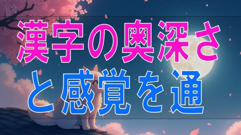 【武田鉄矢今朝の三枚おろし】『五感で読む漢字』