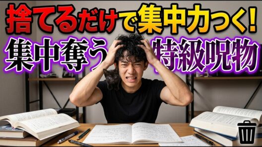 【5分で完了】捨てるだけで集中力つく！集中奪う特級呪物