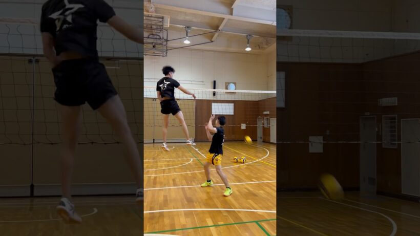 ボールに当てたかったんだけどね #volleyball #haikyo #haikyu #バレー #バレーボール#ハイキュー #赤星伸城#山田滉太#おすすめ