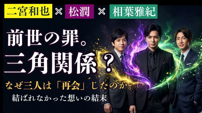 【二宮和也×相葉雅紀×松本潤】なぜこの3人は「特別」なのか？実は松潤が二人の才能の着火剤？前世で繰り広げられた、切なすぎる三角関係の結末【妄想鑑定】