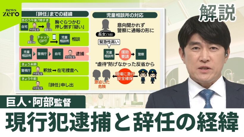 【解説】現行犯逮捕と辞任までの経緯…巨人･阿部監督、長女への暴行容疑で逮捕・釈放
