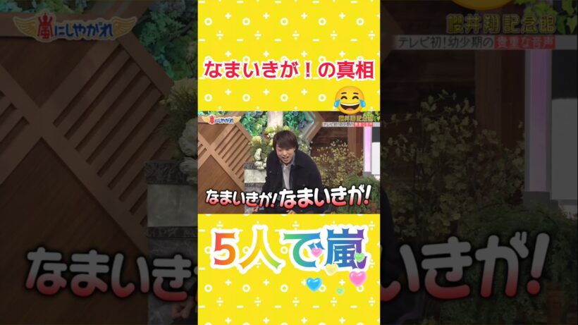 嵐 櫻井翔 幼少期のなまいきが！の真相 #5人で嵐 音量注意 #感動 #あらし #arashi #嵐 #大野智 #二宮和也 #櫻井翔 #相葉雅紀 #松本潤
