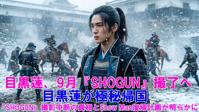 【速報】目黒蓮、9月『SHOGUN』撮了へ！目黒蓮が極秘帰国！『SHOGUN』撮影中断の真相とSnow Man復帰計画が明らかに！