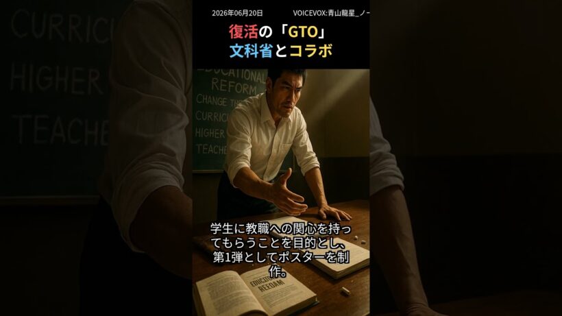 文科省がドラマ「GTO」とタイアップ　教職の魅力伝えるポスターを全国配布へ