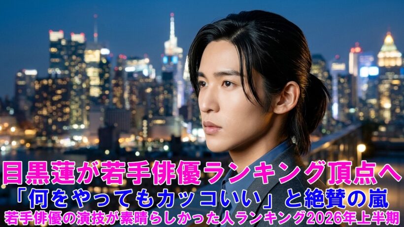 【2026上半期No.1】目黒蓮が若手俳優ランキング頂点へ！「何をやってもカッコいい」と絶賛の嵐 ! 若手俳優の演技が素晴らしかった人ランキング2026年上半期