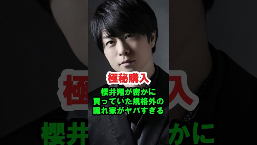 【極秘購入】櫻井翔が密かに買っていた「規格外の隠れ家」がヤバすぎる