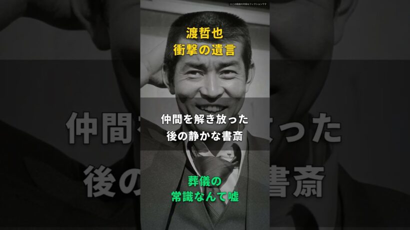 【渡哲也】豪華な葬式は地獄だ｜一番安い木の箱に寝かせろ、痩せた手で記した78歳の遺言