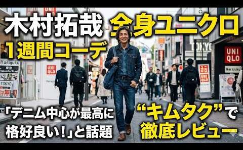 【速報】木村拓哉 全身ユニクロ1週間コーデ！デニム中心が最高にカッコいいと話題