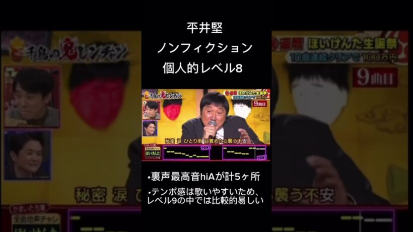 千鳥の鬼レンチャン　楽曲解説　平井堅　ノンフィクション
