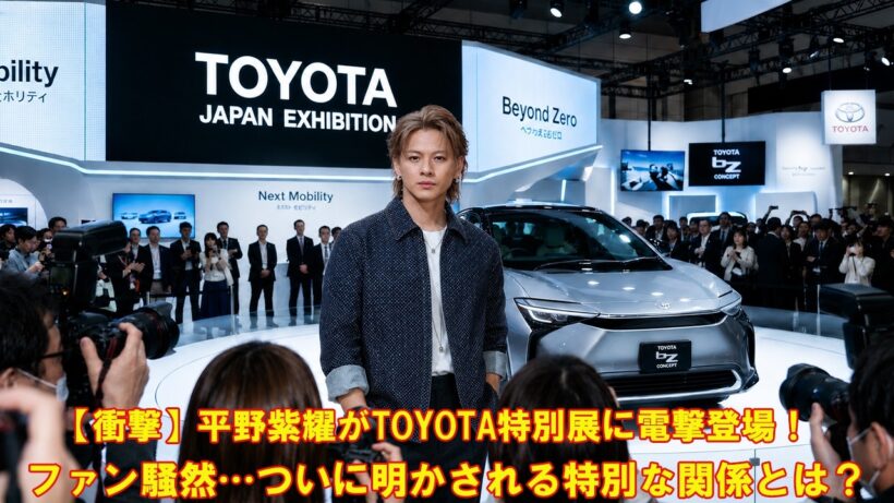 【衝撃】平野紫耀がTOYOTA特別展に電撃登場！ファン騒然…ついに明かされる特別な関係とは？