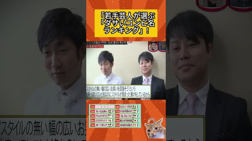 「若手芸人が選ぶ「ダサいコンビ名ランキング」! #水曜日のダウンタウン#浜田雅功 #shorts #お笑い#面白い動画#リアクション#爆笑