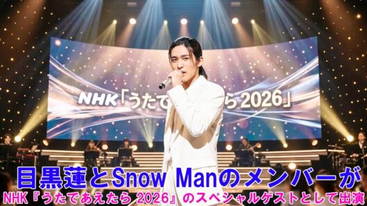 目黒蓮とSnow Manのメンバーが、NHK『うたであえたら 2026』のスペシャルゲストとして出演 !