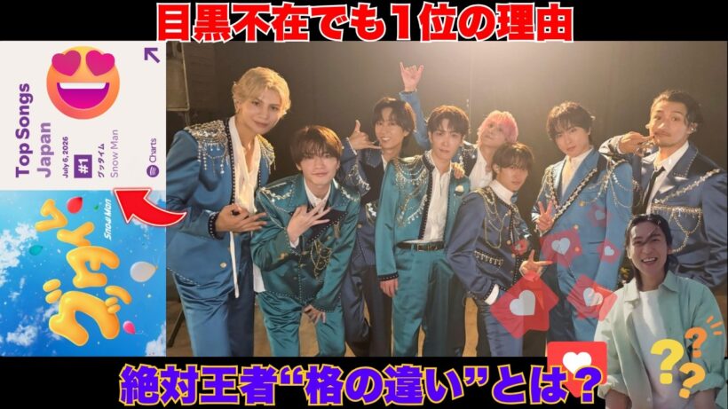 【緊急特報】目黒蓮不在は痛手ですらない…！Snow ManがSpotify「Daily Top Songs Japan」1位で証明した「絶対王者の格の違い」と誰も語らない真実