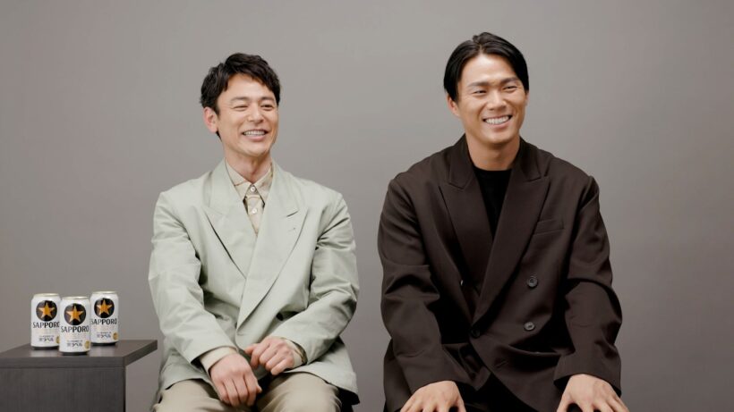 ドジャース山本由伸、「メンタルは弱いです」率直告白に妻夫木聡も爆笑！？　「サッポロ生ビール黒ラベル」CMシリーズ「大人エレベーター」第50弾